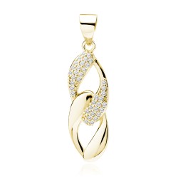 Pandantiv argint placat cu aur galben cu pietre DiAmanti Z2065CG_W-DIA (Argint 925‰ 1,7 g.)